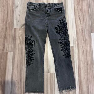 Free people embroidered jeans